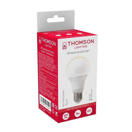 Лампа светодиодная Thomson E27 7W 3000K груша матовая TH-B2001 фото 2