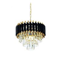 Подвесная люстра Lumina Deco Funneli LDP 6003-400 BK+F.GD