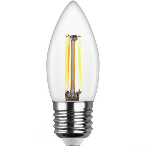 Лампа светодиодная филаментная REV С37 E27 5W DECO Premium нейтральный белый свет свеча 32488 1 фото 2