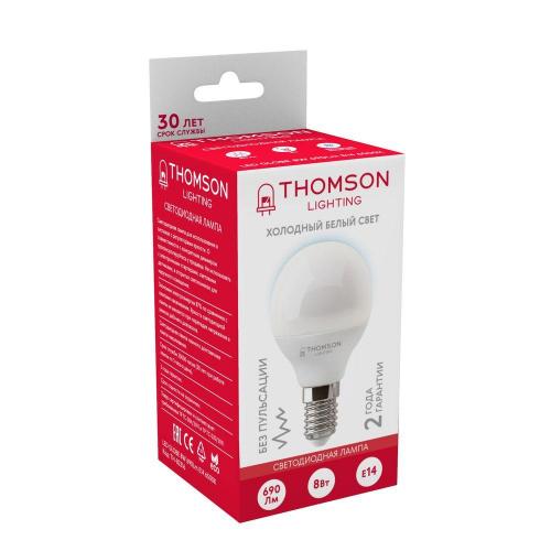 Лампа светодиодная Thomson E14 8W 6500K шар матовая TH-B2316 фото 3