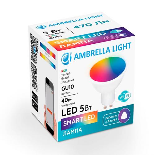 Светодиодная лампа Ambrella light 207500 Smart LED MR16 5W+RGB 3000K-6400K 220-240V фото 2