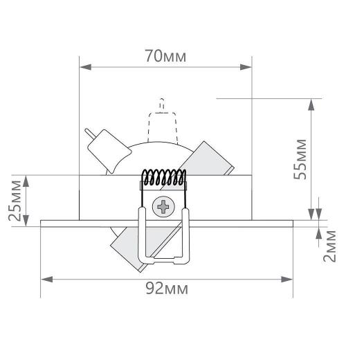 Встраиваемый светодиодный светильник Feron DL2801 32637 фото 2