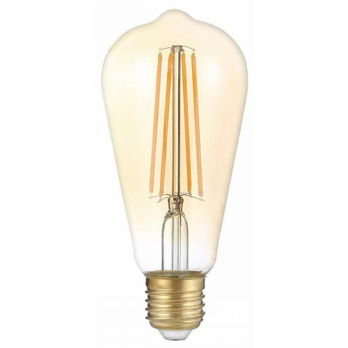Лампа светодиодная филаментная Gauss E27 8W 2400K золотая 157802008 фото 5