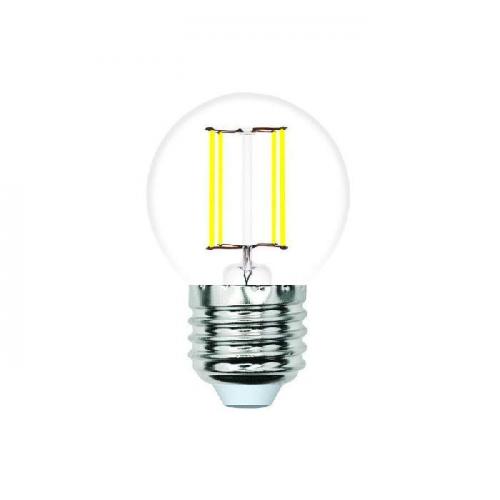 Лампа светодиодная филаментная Volpe E27 4W 3000K прозрачная LED-G45-4W/3000K/E27/CL/SLF UL-00008304