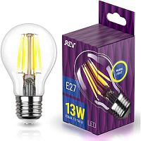Лампа светодиодная филаментная REV Deco Premium A60 E27 13W теплый свет груша 32479 9