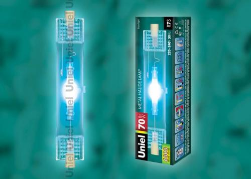 Лампа металлогалогеновая Uniel R7s 70W прозрачная MH-DE-70/BLUE/R7s 04847 фото 2