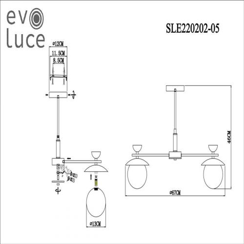 Подвесная люстра Evoluce Genova SLE220202-05 фото 2