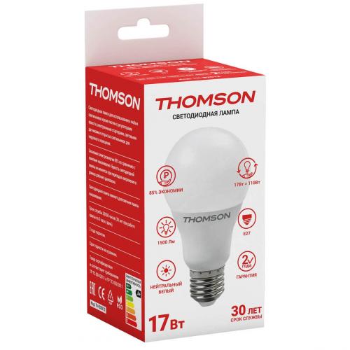 Лампа светодиодная Thomson E27 17W 4000K груша матовая TH-B2012 фото 2