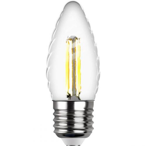 Лампа светодиодная филаментная REV TC37 E27 5W 4000K DECO Premium свеча на ветру 32490 4 фото 2