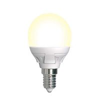 Лампа светодиодная диммируемая Uniel E14 7W 3000K матовая LED-G45 7W/3000K/E14/FR/DIM PLP01WH UL-00004302