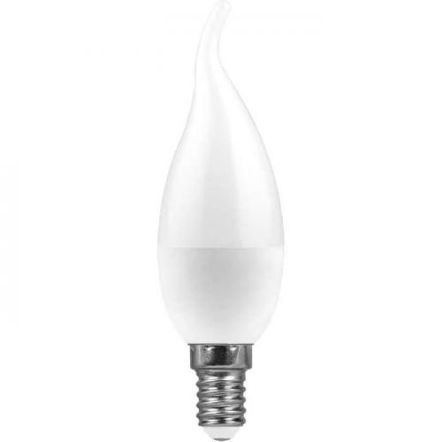 Лампа светодиодная Feron E14 11W 4000K Свеча на ветру Матовая LB-770 25940