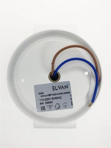 Настенный светодиодный светильник Elvan GW-1025-6W-WW-Wh фото 2