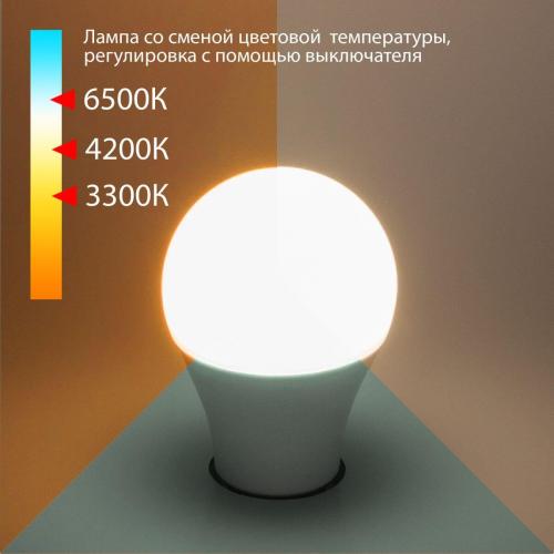 Лампа светодиодная Elektrostandard E27 13W 3300/4200/6500K матовая a053389 фото 2