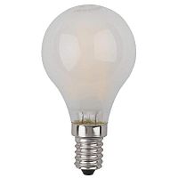 Лампа светодиодная филаментная ЭРА E14 5W 2700K матовая F-LED P45-5W-827-E14 frost Б0027929