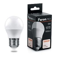 Лампа светодиодная Feron E27 9W 4000K Матовая LB-1409 38081