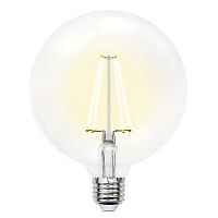 Лампа светодиодная филаментная Uniel E27 10W 3000K прозрачная LED-G125-10W/WW/E27/CL PLS02WH 10534