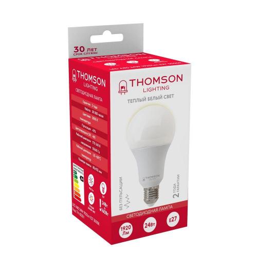 Лампа светодиодная Thomson E27 24W 3000K груша матовая TH-B2351 фото 2